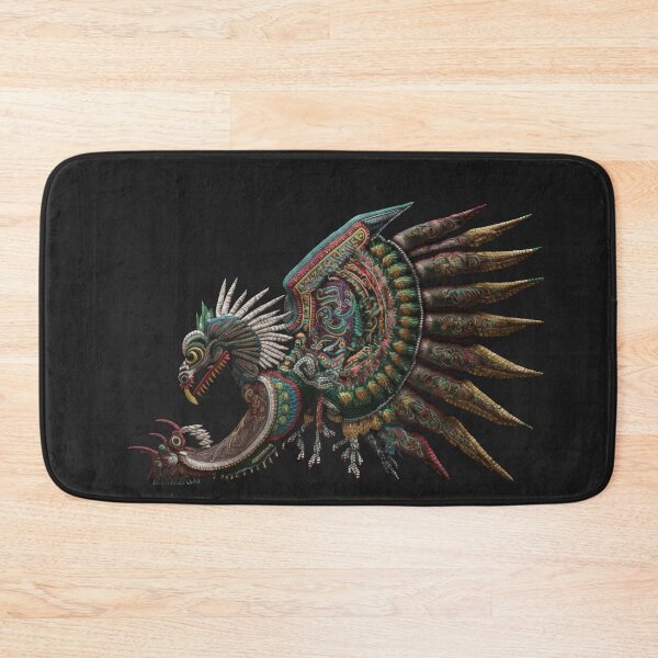 Item preview, KUKULKAN mayan god deluxe design made of embroidery textile designed and sold by Tio-Tecun.