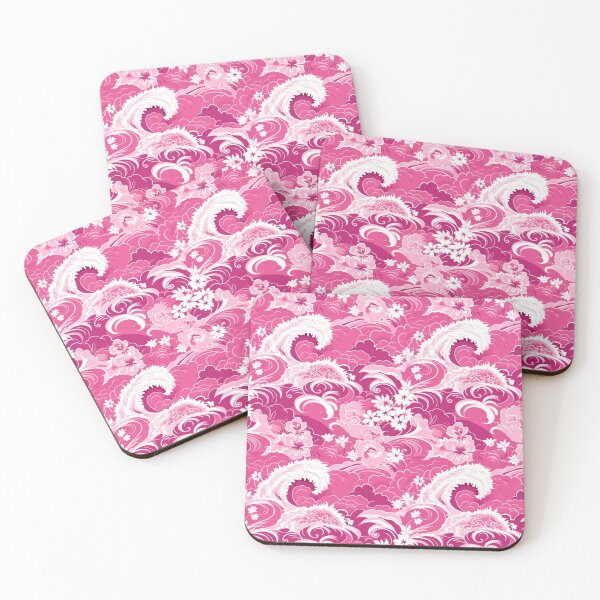 Item preview, Hot Pink Floral Waves designed and sold by PrintAlchemist.