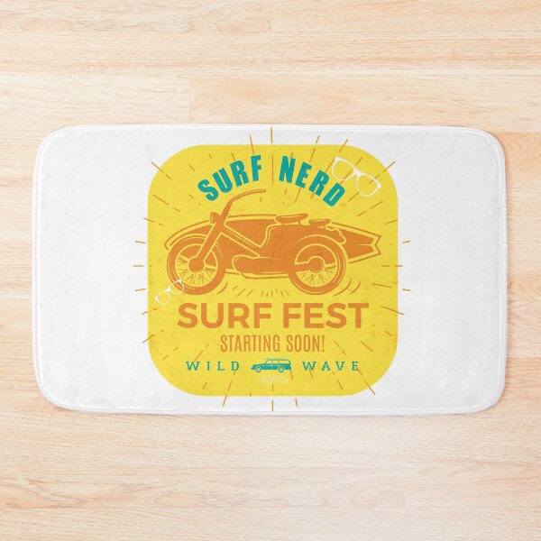 Item preview, Surf Nerd, Surf Fest-wild wave, surfboard and motorbike designed and sold by ArtDoor54.