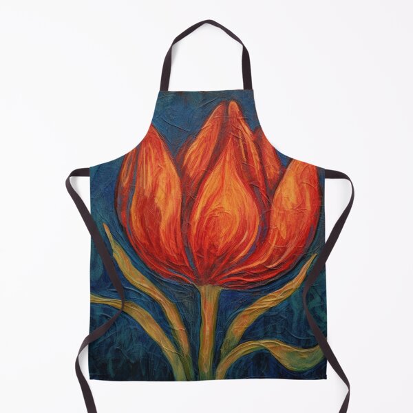 Artikelvorschau, Orangefarbene Tulpenknospenöffnung entworfen und verkauft von EpicFoxArt.