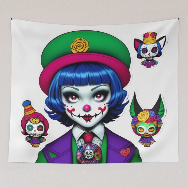Item preview, Voodoo Clown Carnival Goth Girl designed and sold by McCallnWaldo.