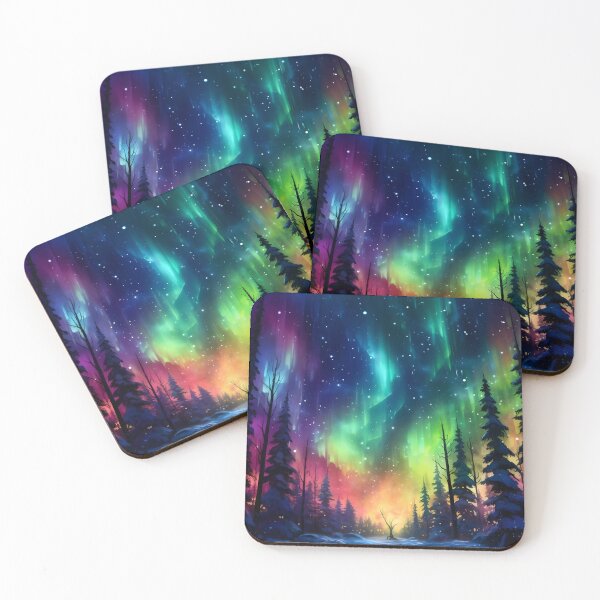Item preview, Aurora Borealis Enchanted Glowing Neon Forest designed and sold by Spell-Craft.