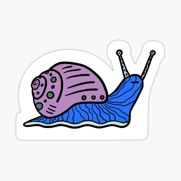 Cool Blue Snail Sticker