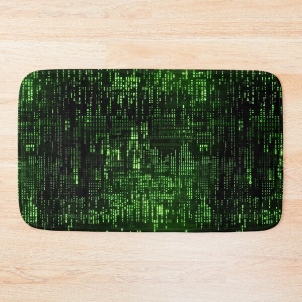 Item preview, Green Matrix Pattern Print Art designed and sold by GiveMeMood.