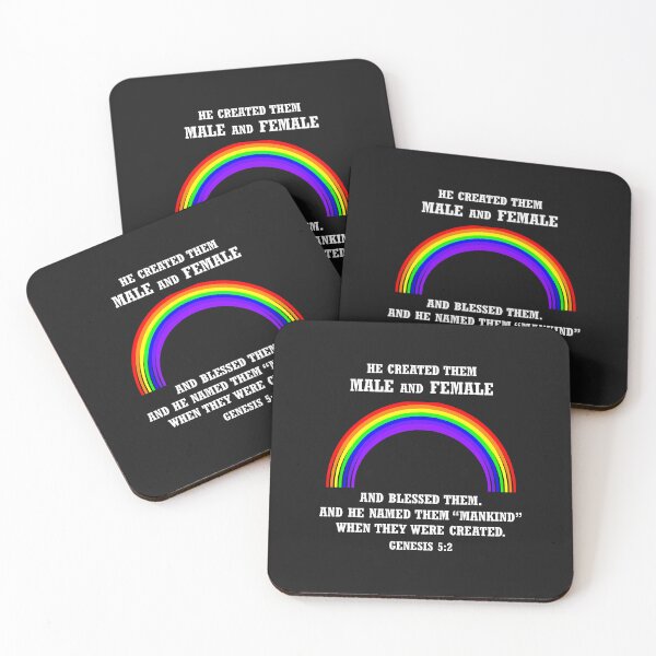 Item preview, God Created Them Male Female Genesis 5:2 Bible Verse designed and sold by jetset201.