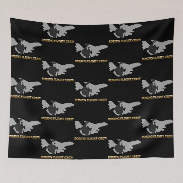Item preview, Boeing Flight Crew aviation design black background designed and sold by OraPrint.