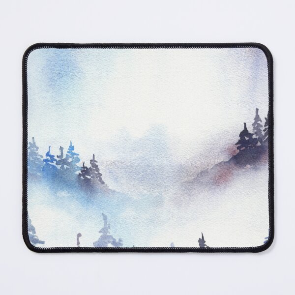 Item preview, Misty blue and purple watercolor forest designed and sold by AnissaF.