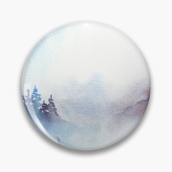 Item preview, Misty blue and purple watercolor forest designed and sold by AnissaF.