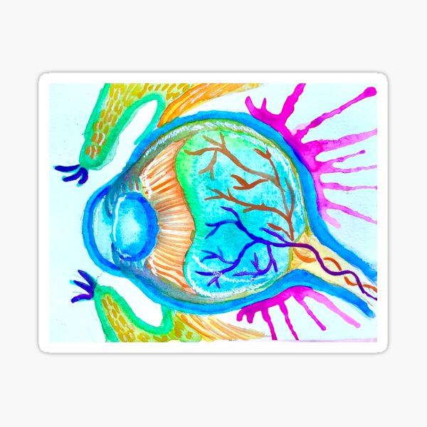 Eyeball Watercolor Painting Sticker