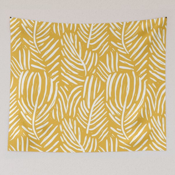 Item preview, Abstract Tribal Botanical Ochre Yellow designed and sold by DesignHausArt.