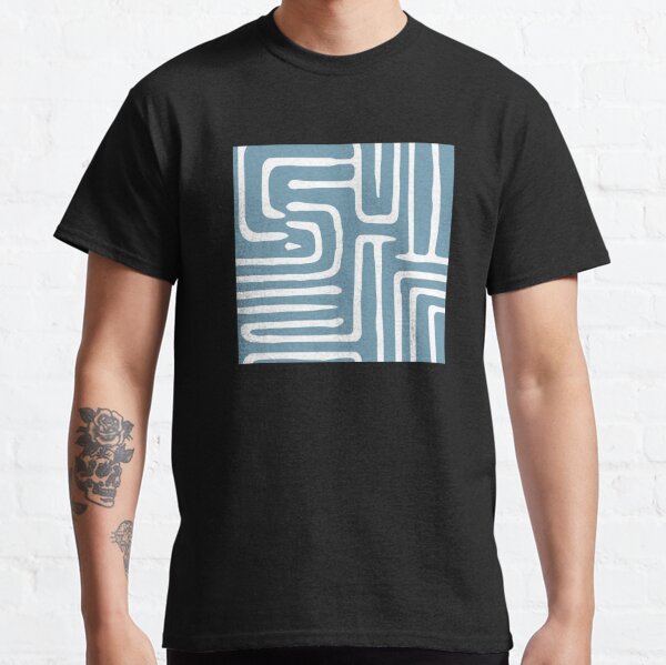 Abstract Labyrinth Blue Classic T-Shirt