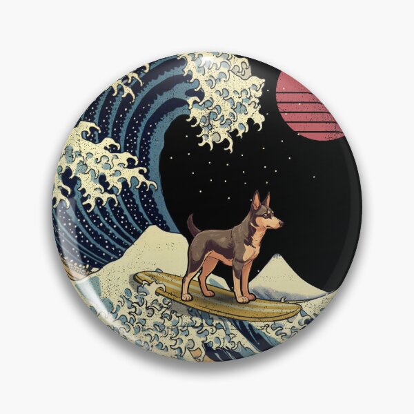 Item preview, Kelpie Kanagawa Japanese Surfing Wave designed and sold by rafaeltto.