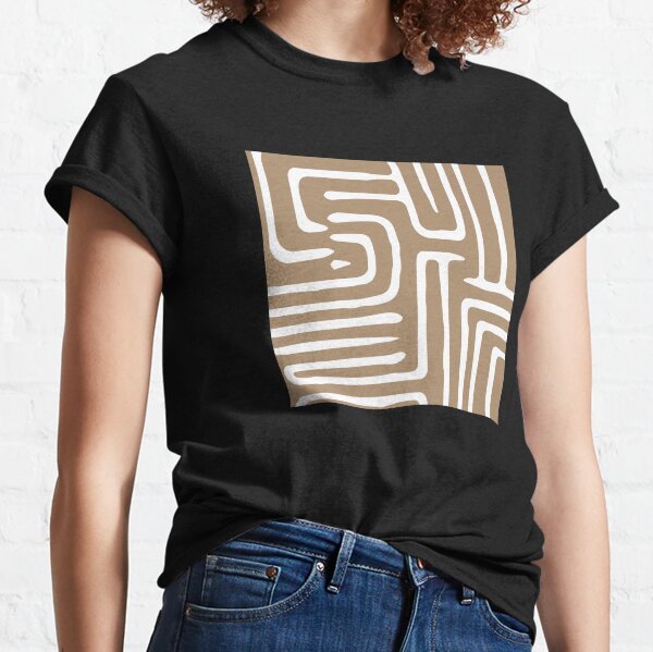 Abstract Labyrinth Brown Classic T-Shirt