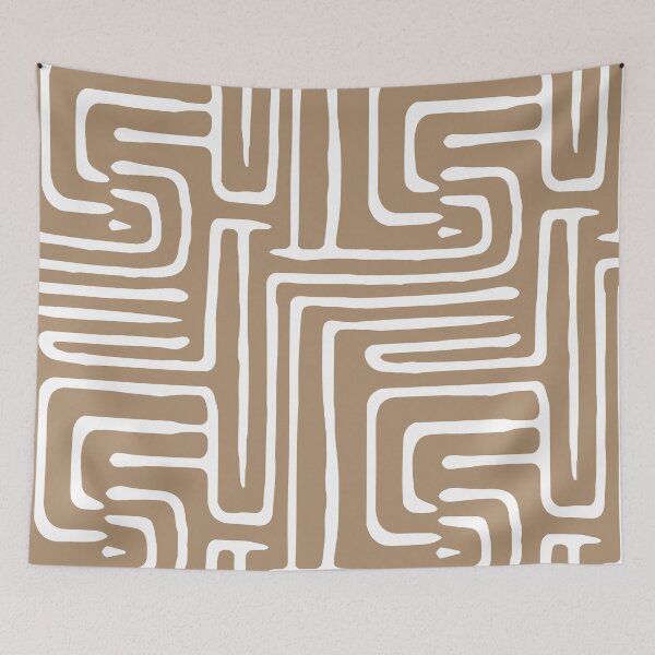 Item preview, Abstract Labyrinth Brown designed and sold by DesignHausArt.