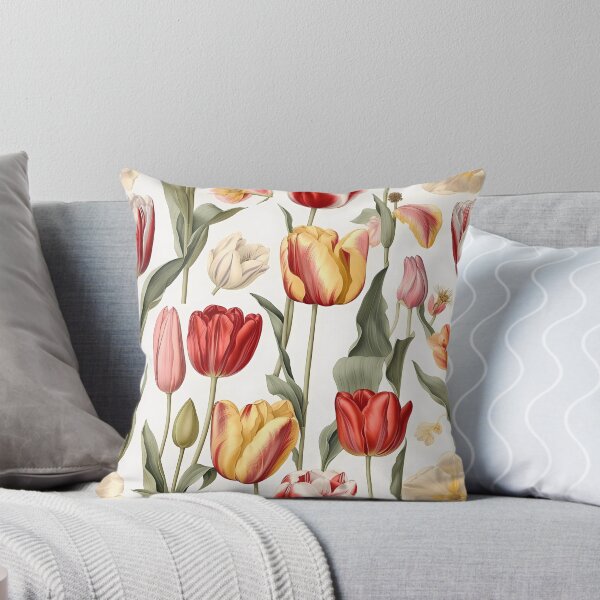 Item preview, Art: Orange Spring Flowers in White and Red designed and sold by GiveMeMood.