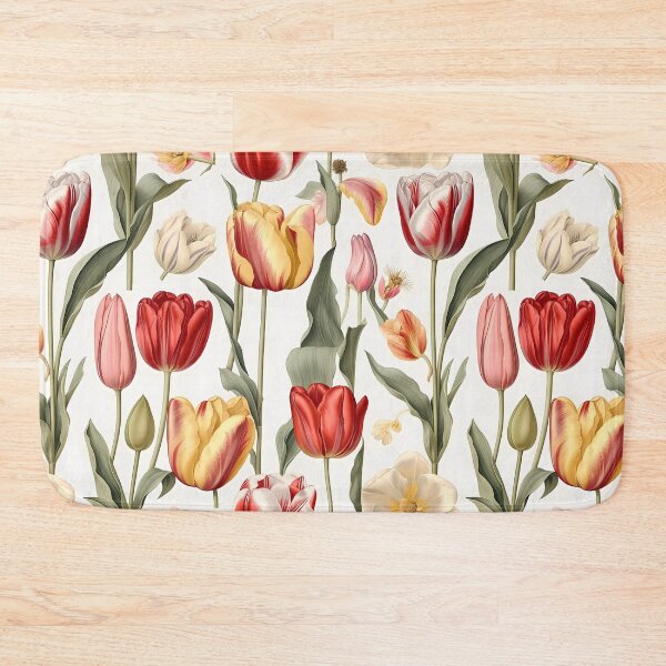 Item preview, Art: Orange Spring Flowers in White and Red designed and sold by GiveMeMood.