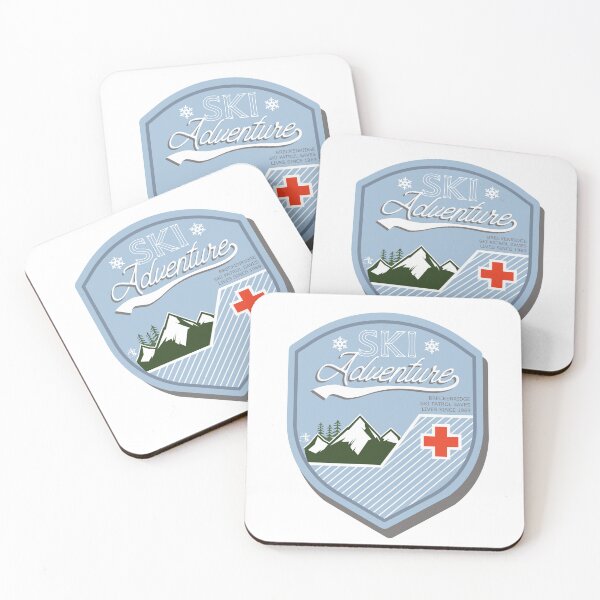 Item preview, SKI Adventure with Swiss cross, badge designed and sold by ArtDoor54.