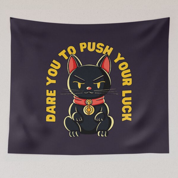 Item preview, Dare you to push your luck: Black unlucky Chinese cat designed and sold by Give Me that Pencil.