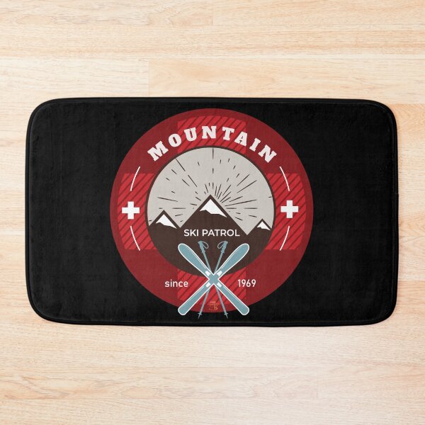 Item preview, Mountain Ski Patrol Badge-red buffalo plaid designed and sold by ArtDoor54.