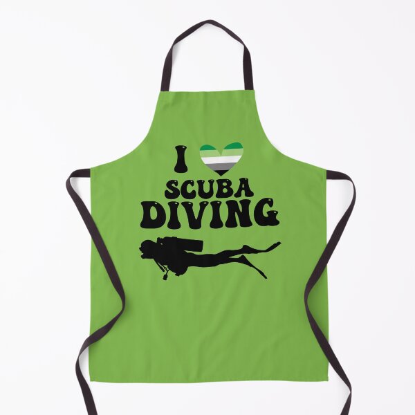 Item preview, I Heart Scuba: Aromantic Pride (Black) designed and sold by Zia Frazier.