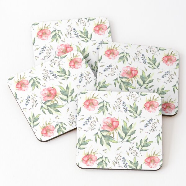 Item preview, Celestial Harmony6 - Peonies - watercolor pattern designed and sold by Olena Terzi.