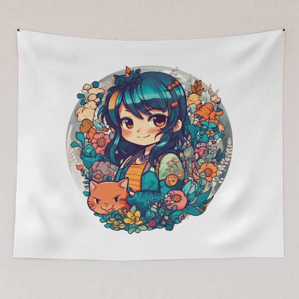 Item preview, DaisySprout: Where Whiskers Blossom with Delightful Charm designed and sold by Chibi Cat Art Corner.