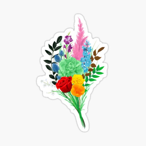 Item preview, subtle progress flag flower bouquet  designed and sold by LittleFinds.