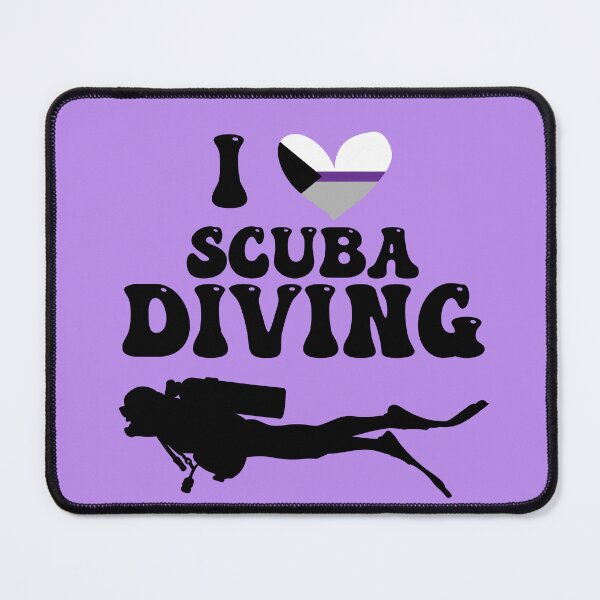 Item preview, I Heart Scuba: Demisexual Pride (Black) designed and sold by Zia Frazier.