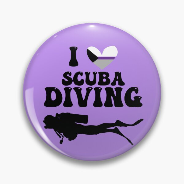 Item preview, I Heart Scuba: Demisexual Pride (Black) designed and sold by Zia Frazier.