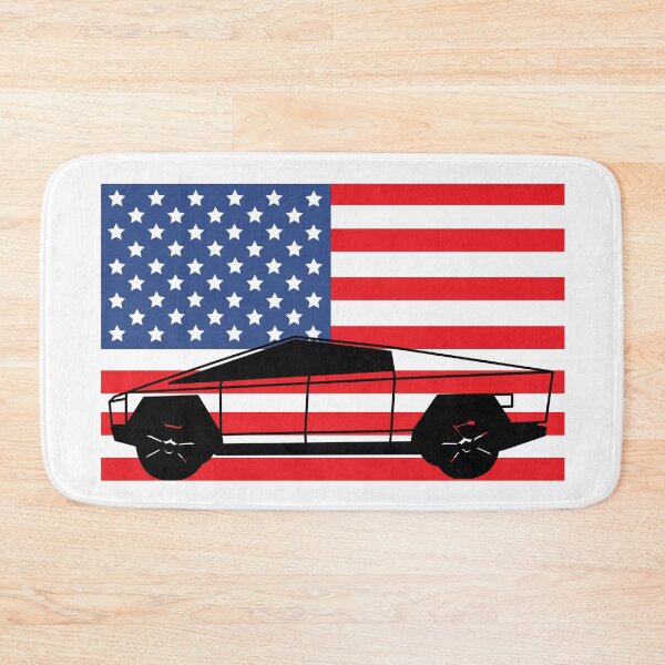 Item preview, American Made - Elon Musk Cybertruck with American Flag designed and sold by WigOutlet.