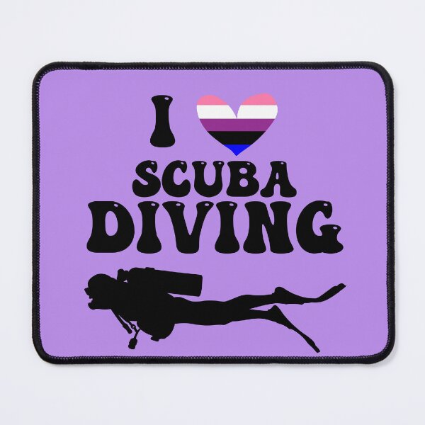 Item preview, I Heart Scuba: Genderfluid Pride (Black) designed and sold by Zia Frazier.