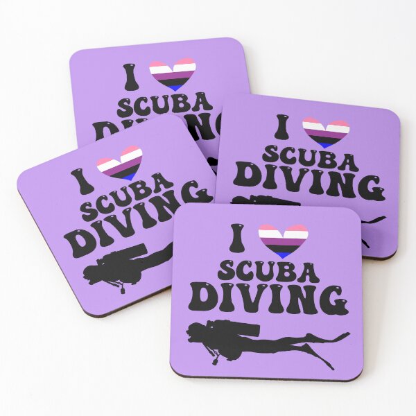 Item preview, I Heart Scuba: Genderfluid Pride (Black) designed and sold by Zia Frazier.