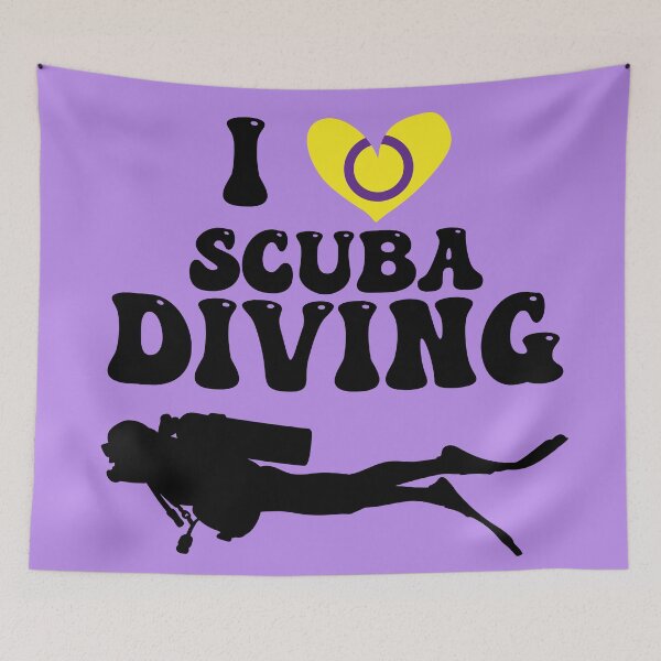 Item preview, I Heart Scuba: Intersex Pride (Black) designed and sold by Zia Frazier.