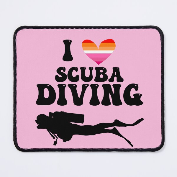 Item preview, I Heart Scuba: Lesbian Pride (Black) designed and sold by Zia Frazier.