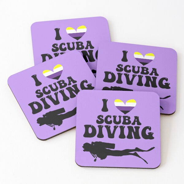 Item preview, I Heart Scuba: Nonbinary Pride (Black) designed and sold by Zia Frazier.