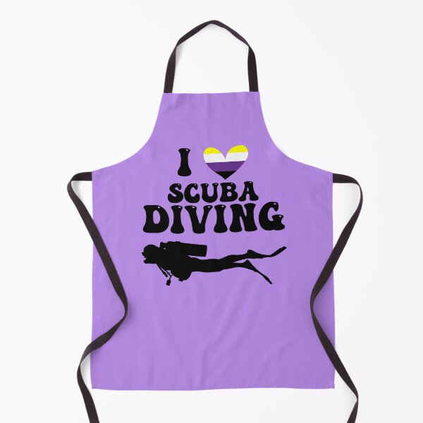 Item preview, I Heart Scuba: Nonbinary Pride (Black) designed and sold by Zia Frazier.