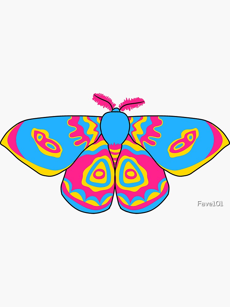 Pride Moth Stickers Vinyl Stickers 3 Inch Stickers Insect Art Pride Flags  Pride Art 