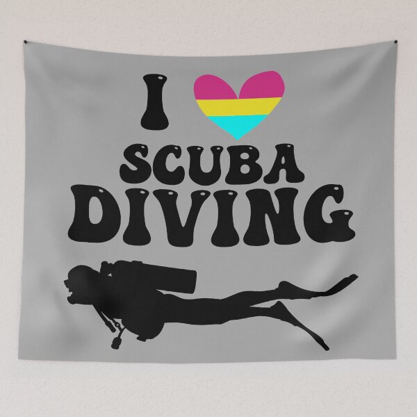 Item preview, I Heart Scuba: Pansexual Pride (Black) designed and sold by Zia Frazier.