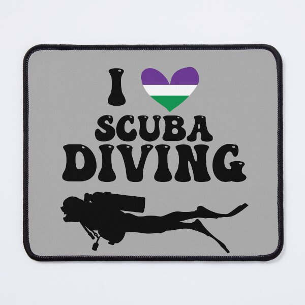 Item preview, I Heart Scuba: Genderqueer Pride (Black) designed and sold by Zia Frazier.