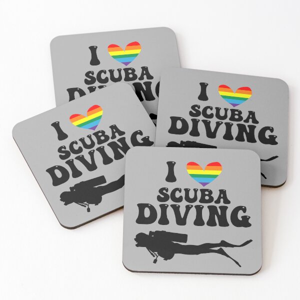 Item preview, I Heart Scuba: Gay Pride (Black) designed and sold by Zia Frazier.