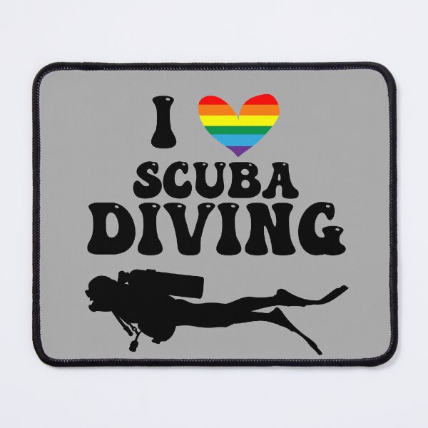 Item preview, I Heart Scuba: Gay Pride (Black) designed and sold by Zia Frazier.