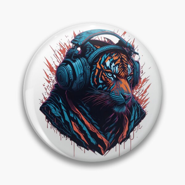 Item preview, THE TIGER IS HEARING SOMETHING designed and sold by ArtOnCloth.