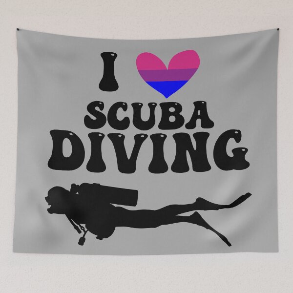 Item preview, I Heart Scuba: Bisexual Pride (Black) designed and sold by Zia Frazier.