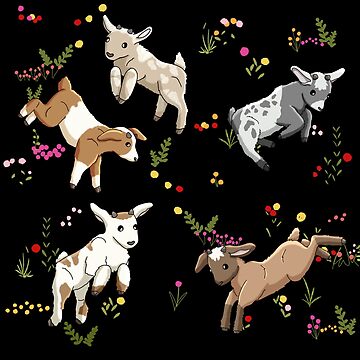 Artwork thumbnail, Bouncing - Happy Goats by RhondaLuluArt
