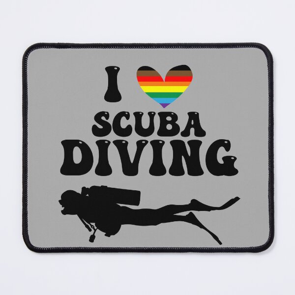 Item preview, I Heart Scuba: QPoC Pride (Black) designed and sold by Zia Frazier.