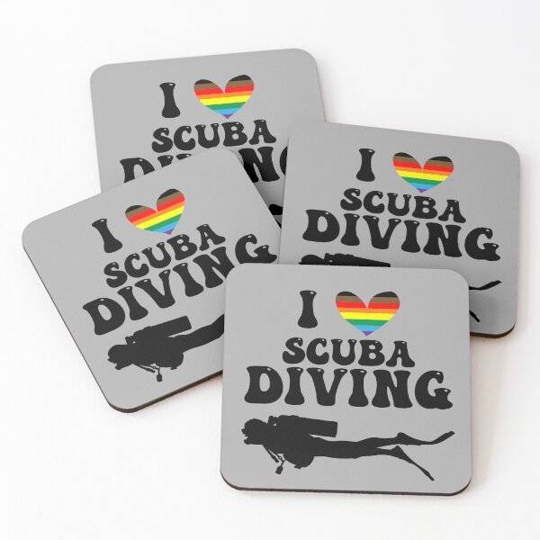 Item preview, I Heart Scuba: QPoC Pride (Black) designed and sold by Zia Frazier.