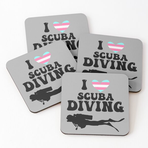 Item preview, I Heart Scuba: Trans Pride (Black) designed and sold by Zia Frazier.