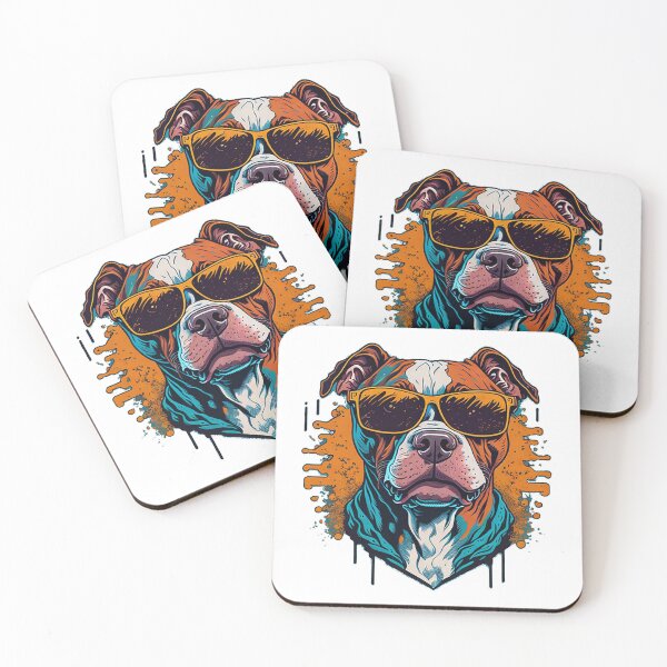 Artikelvorschau, cooler Pitbull mit Sonnenbrille entworfen und verkauft von em vision.