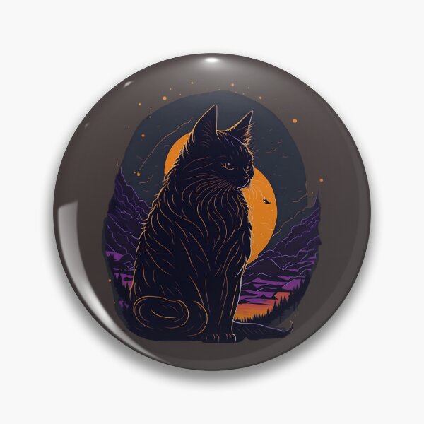 Item preview, BLACK CAT IN AN INTERESTING PLACE designed and sold by ArtOnCloth.