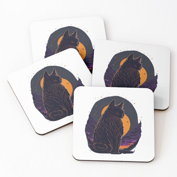 Item preview, BLACK CAT IN AN INTERESTING PLACE designed and sold by ArtOnCloth.